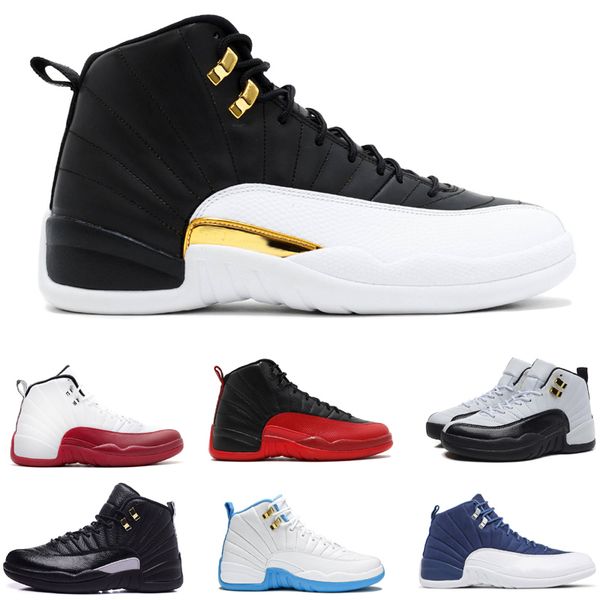 

12 basketball shoes white black gold sunrise blue for mens xii mid athletic sport sneakers