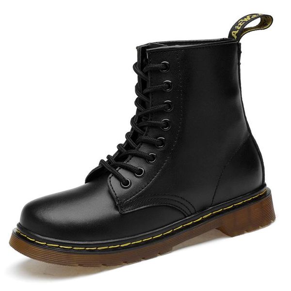 

dress shoes high 1460 boots men's british style couple short round head trend locomotive tooling, Black