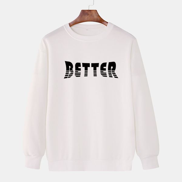 

mens hoodie sweatshirts simple round neck long sleeve [bette] letter print pullover fashion trend all match coat handsome bottom shirt autum, Black