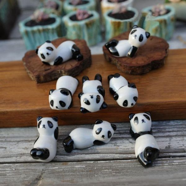 

8pcs chopsticks holder panda pillow ceramic tableware crafts ornaments