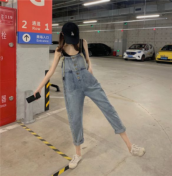 

jeans jean trousers with single-jeans strap + solid-colored waistcoat, Blue