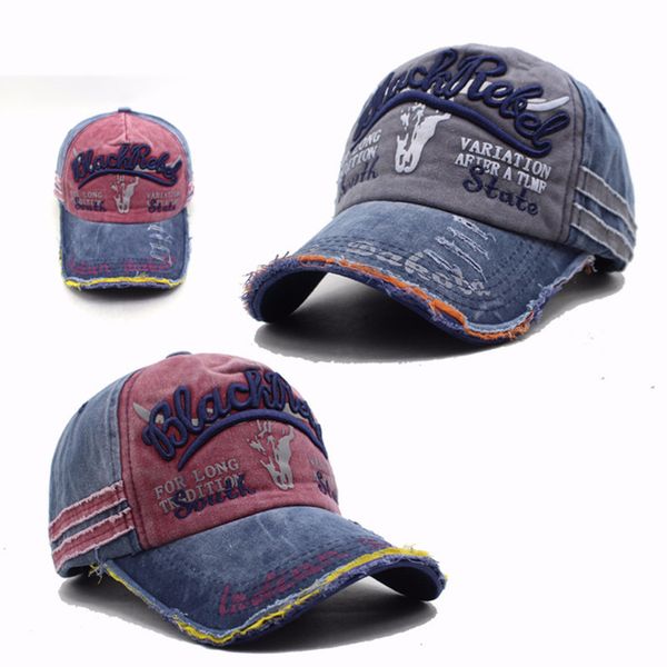 

fashion pure cotton old cap, ground edge sunshade embroidered tauren baseball outdoor sports sun cap, Blue;gray