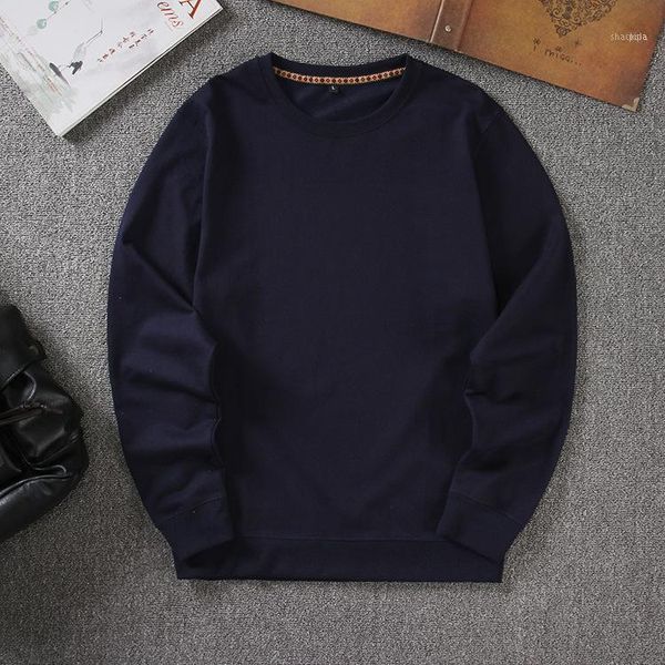 

autumn pullover solid men's hoodies o-neck long sleeve size m-3xl blue white casual sweat homme men hoodie sweatshirt 6681, Black