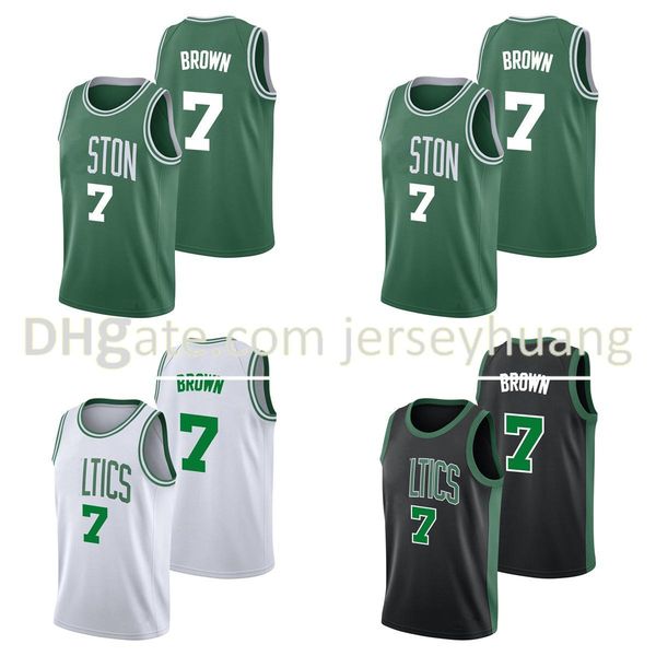 

2021-2022 stitched basketball jersey 7 jaylen brown, Black;red