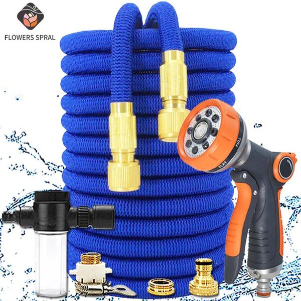 

the expandable magic hose high pressure car wash adjustable spray flexible home garden watering cleaning water gun equipments
