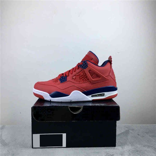 

2023 rm red gs/fiba jumpman 4 4s fashion shoe mens basketball shoes, Black