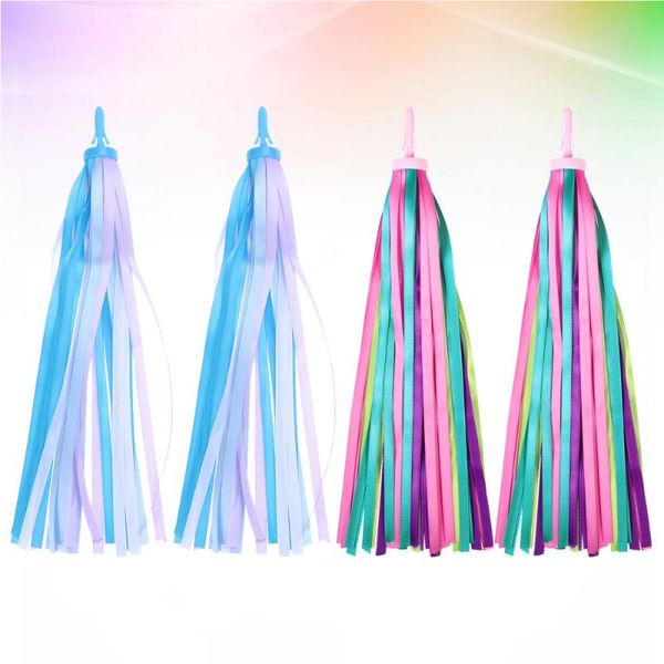 

bike handlebars &components 2 pair handlebar ribbon handle streamer kids scooter tassel child accessories decor (assorted color)