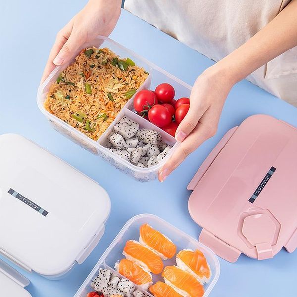 

dinnerware sets portable lunch box bento storage work student outdoor travel microwave heating container plastic kitchen tools