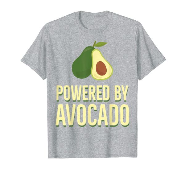 

powered by avocado fun t-shirt, White;black