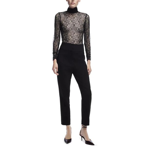 

women's pants & capris casual autumn high waist black trousers women slim skinny pencil female offie, Black;white