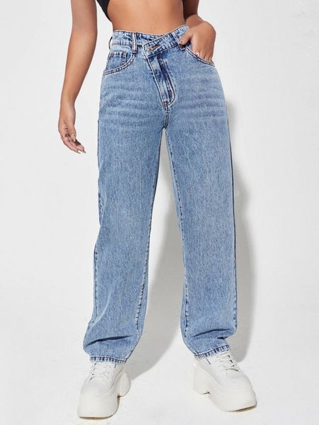 

high waist boyfriend jeans s5fx#, Blue