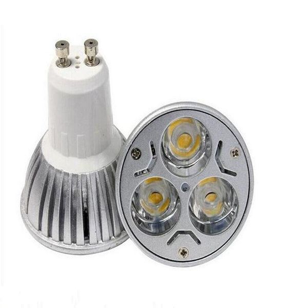 

bulbs 100pcs dimmable gu10 9w die casting cup led spotlight warm white cold bulb dhl