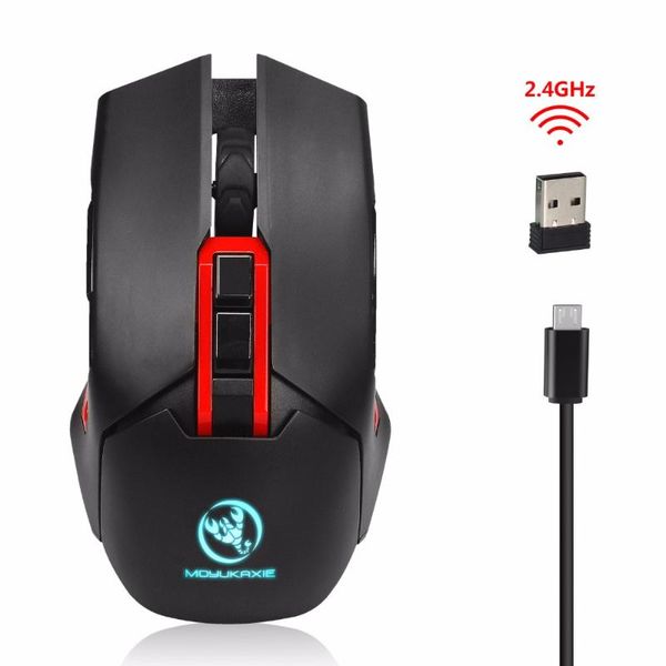 

wireless gaming mouse cordless optical ergonomic mice with 7colorful breathing light for lapdeskpc computer