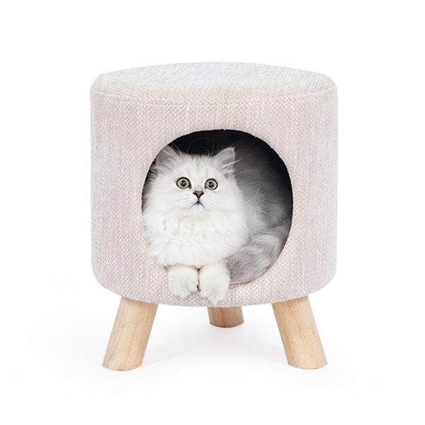 

cat beds & furniture modern stool house cave four season soft mat both seat portable pet casitas para gatos chat lit pets acessorios cats
