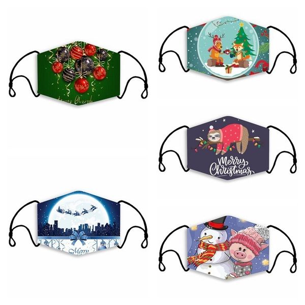 

factory outlet masks murry christmas 3d printed dust-proof washable breathable children's mask can pass through the filter