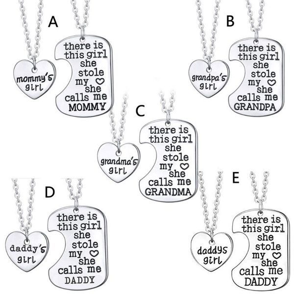

earrings & necklace 2pcs father daughter gift these girls stole my heart they call me daddy keychain set puzzle dad, Silver