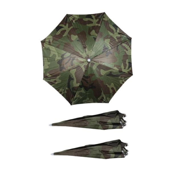

umbrellas 3pcs sun umbrella hat outdoor golf fishing camping headwear head cap camouflage