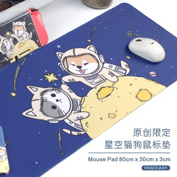 

mouse pads & wrist rests original pad wangcai dog and little cat locking cute office game table mat