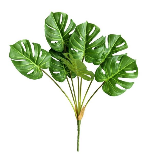 

decorative flowers & wreaths green plants artificial palm tree leaf cycas plastic reed bird of paradise leaves simulated monstera diy home w