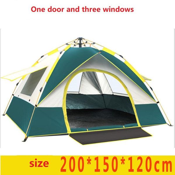 

tents and shelters quick automatic outdoor camping tent double 3-4 people traveling by car a fishing three windows