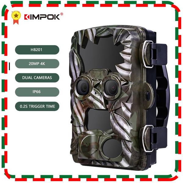 

cameras kimpok hunting camera h8201 20mp 4k wild animal trail dual night vision waterproof wildlife infrared po traps