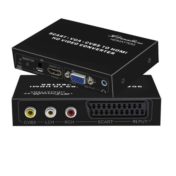 

audio cables & connectors scart converter adapter composite av vga to switcher rca splitter