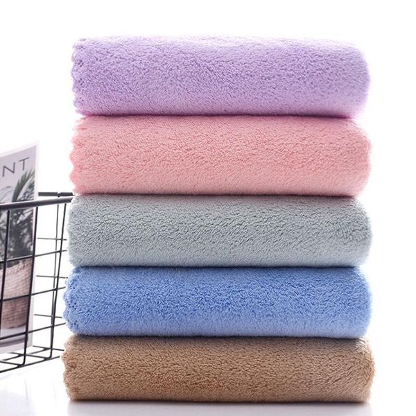 

towel coral fleece absorbent large bath thick comfortable beach vertical