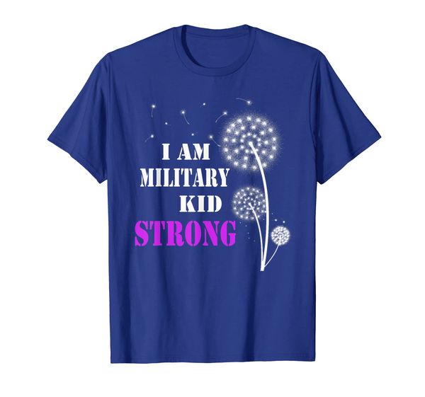 

i'm military kid strong purple up t-shirt, White;black