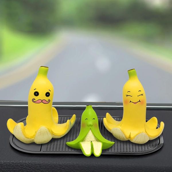 

interior decorations car ornaments cute resin dolphin banana figurines dashboard decoration toys lovely man dolls home decor accessories gif