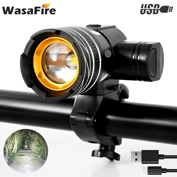 

2000mah bicycle light 800 lumens t6 led bike front lamp zoom usb rechargeable waterproof cycle headlight accessory lights