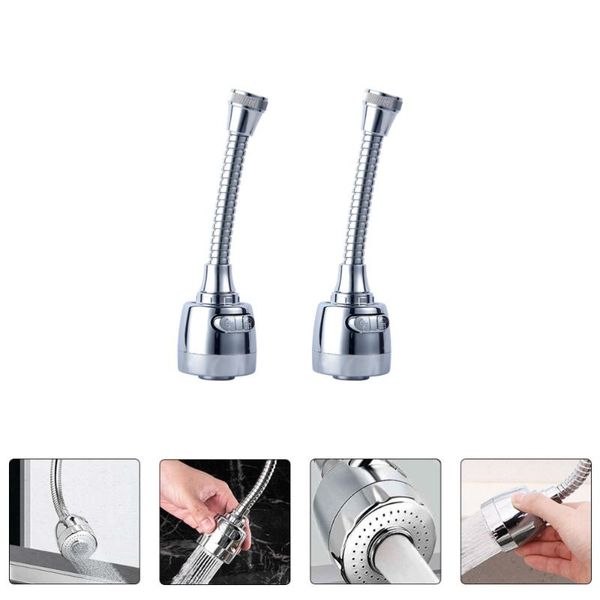 

kitchen faucets 2pcs splashproof nozzle rotatable sprayer rotating tap filter