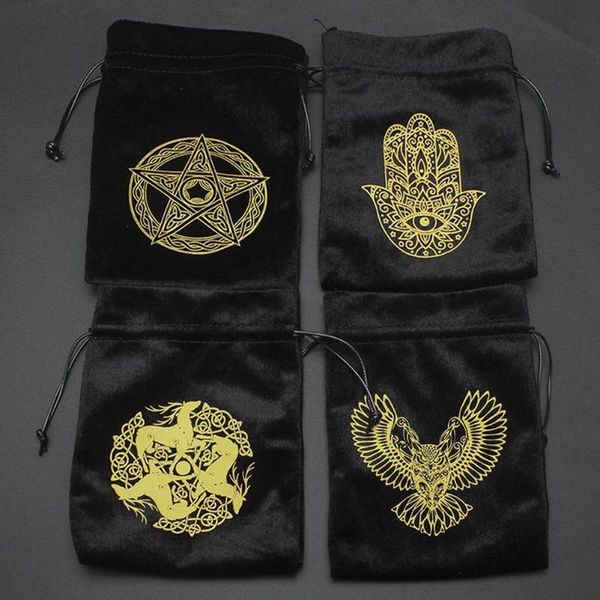 

storage bags 13x18cm velvet tarot bag divination drawstring package small objects jewelry crystal stone accessory
