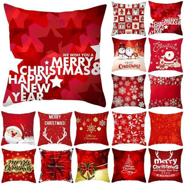 

pillow case merry christmas throw cover pillowcase couch xmas bed decor cushion
