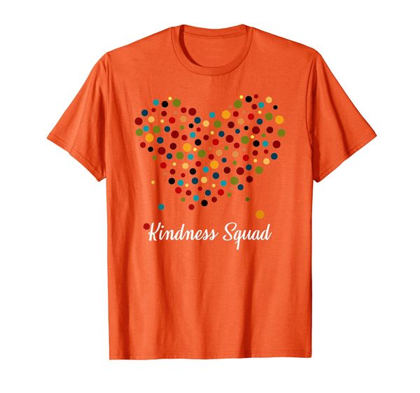 

kindness squad anti-bullying day and unity day orange t-shirt, White;black