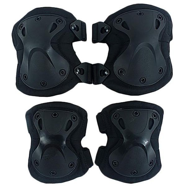 

elbow & knee pads 4pcs and protector set protective pad, Black;gray