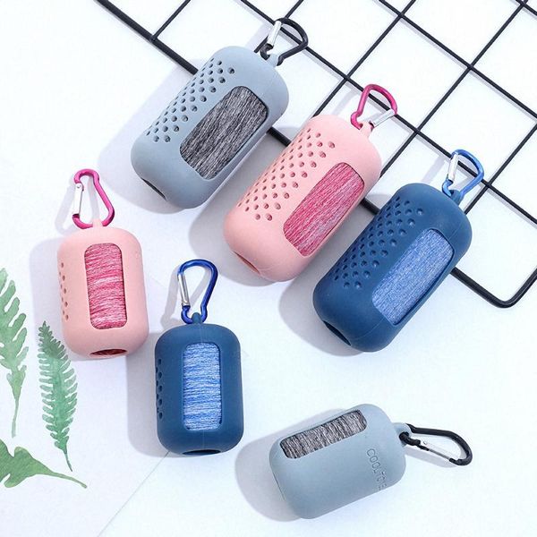 

neck ties portable cooling sports towel qui drying microfiber int outdoor travel fitn running cycling with bag, Blue;purple