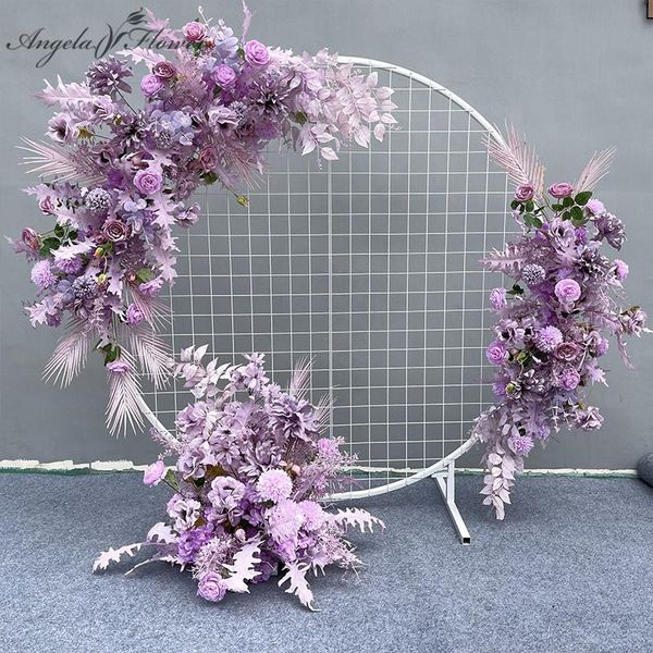 

decorative flowers & wreaths wedding props flower row arrangement artificial ball arch pavilion decor hanging corner floral party stage scen
