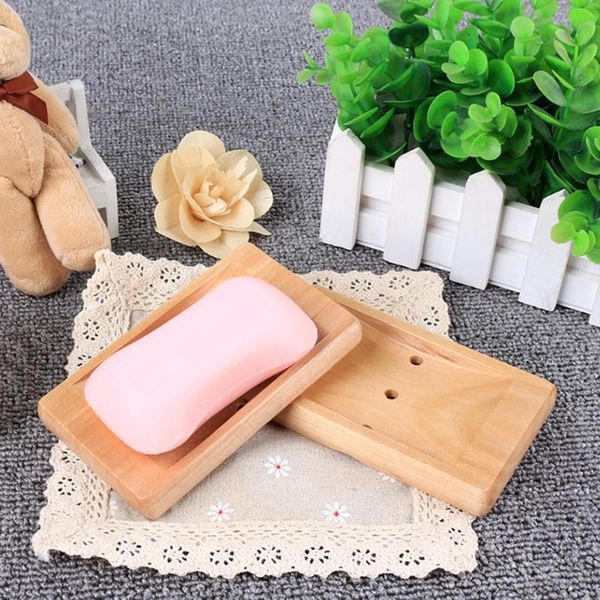 

portable bamboo soap dishes tray holder bathroom accessories handmade natural wood dish non-slip box