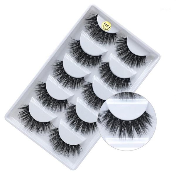 

pairs false eyelash soft thick professional natural long handmade makeup tool reusable mink hair 3d1