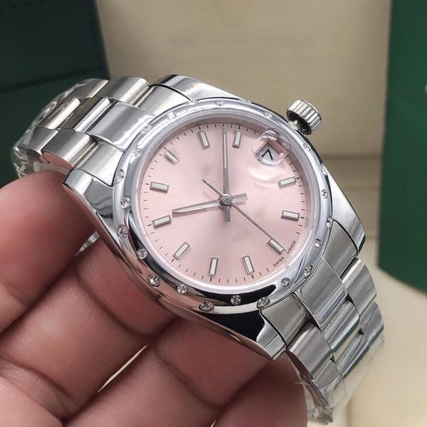 

2023 designer watches datejust m278344 color dial women's watch 31mm diamond sapphire glass oyster waterproof automatic machinery, Slivery;brown