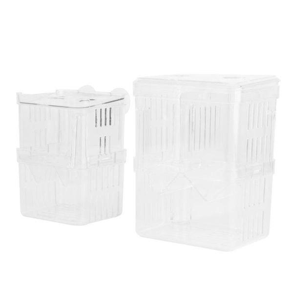 

2pcs transparent aquarium fry breeding boxes practical hatching aquariums
