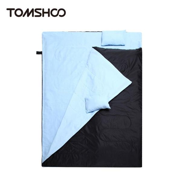 

sleeping bags tomshoo 86"x60" double bag 2 person outdoor four seasons camping hiking envelope with pillows