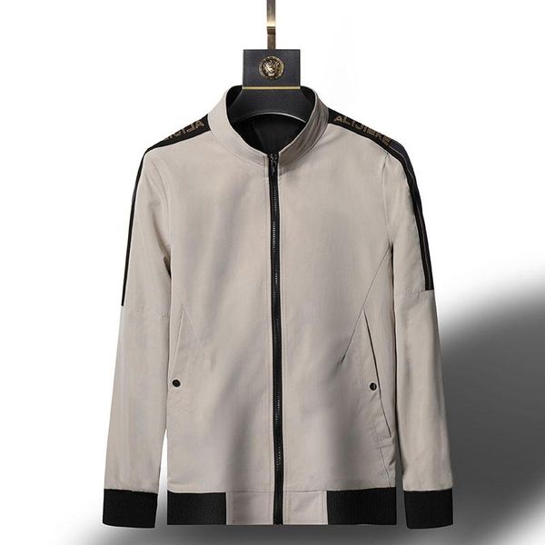 

brand zipper jacket men clothes spring arrivals streetwear casual solid color outcoat men's windbreaker u8140 jackets, Black;brown