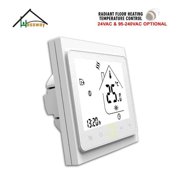 

smart home control hessway 24v 95-240vac 3a 6 period daily programmable water heating radiator thermostat for warm floor