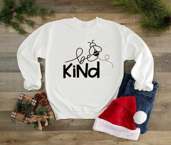 

women's hoodies & sweatshirts be kind growth mindset teacher women sweatshirt kindness sweats funny bee graphic 100%cotton winte, Black