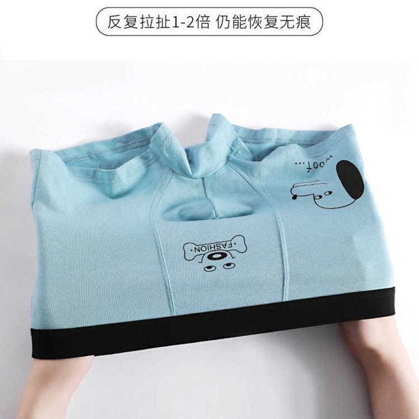 

underpants men's underwear flat angle boys modal cotton breathable youth high school students big children's boxer shorts, Black;white