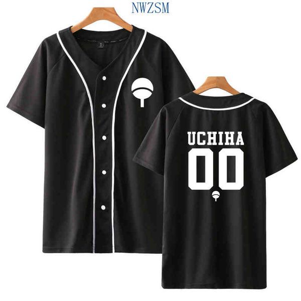 

new anime dign shirt short sve baseball et uchiha hatake uzumaki clan bae print shirts cloth, Black