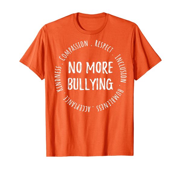

unity day orange tee no more bullying t-shirt, White;black