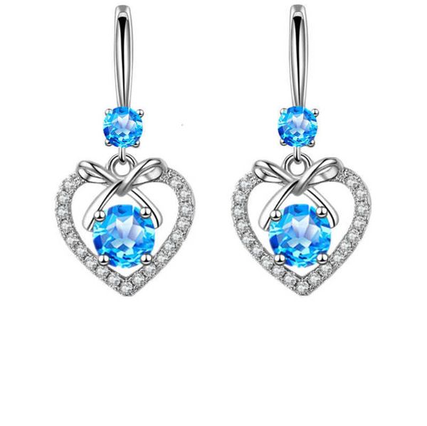 

style 2021 strass earrings strike love heart for women poison, Golden