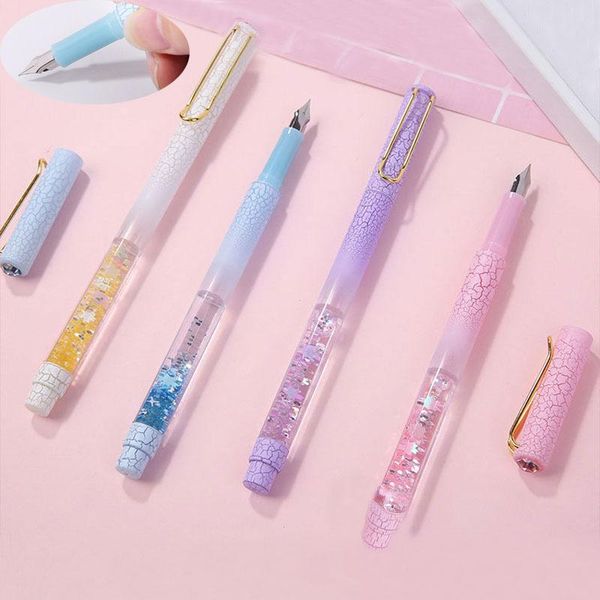 

products listed high-quality quicksand kawaii pen various colors nib school student office stationery fountain pens